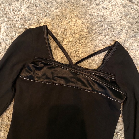FUTURE STAR BLACK LONG SLEEVE LEOTARD - Picture 2 of 4